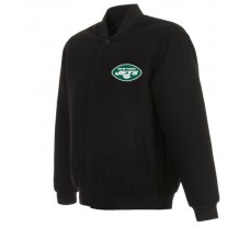New York Jets Varsity Black Wool Jacket